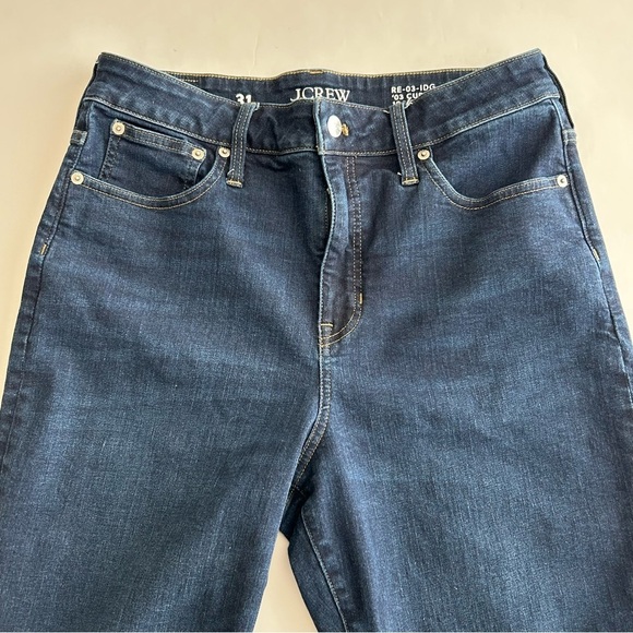J.Crew Cropped Curvy Kickout Jeans 2003 Womens Size 31 Dark Fall 2024 Raw Hem - Picture 10 of 12